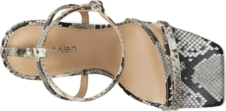 Calvin Klein Sassa Women's Sandals Black Snake : 8.5 M, Leather - Image 2