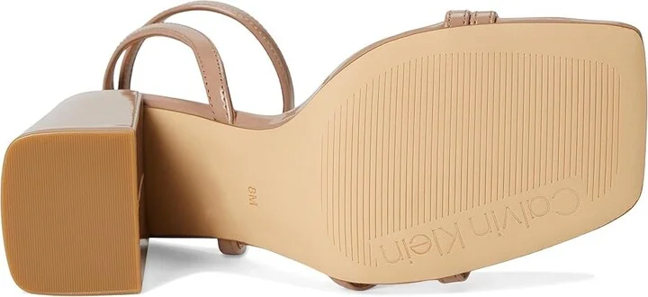 Calvin Klein Sassa Women's Sandals Light Natural Patent : 9.5 M, Leather - Image 3