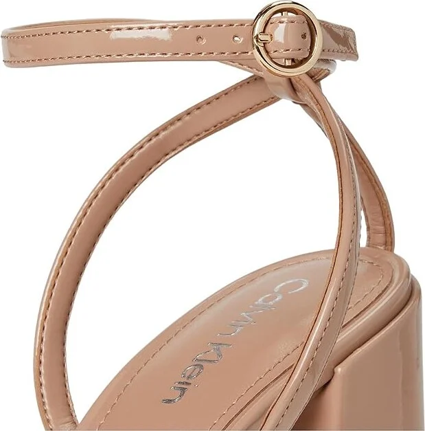 Calvin Klein Sassa Women's Sandals Light Natural Patent : 9.5 M, Leather - Image 7