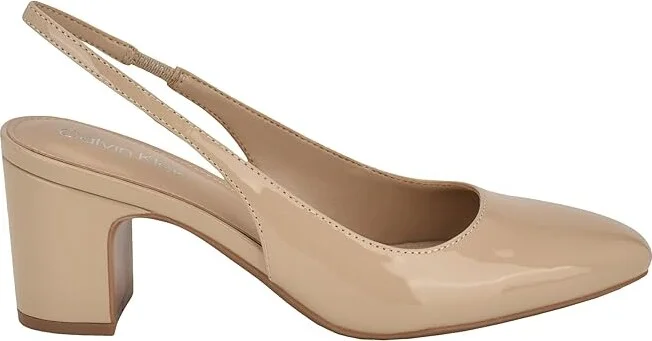 Calvin Klein Scarlet Women's Lace up casual Shoes Light Natural Patent : 8.5 M, Leather/Synthetic - Image 5