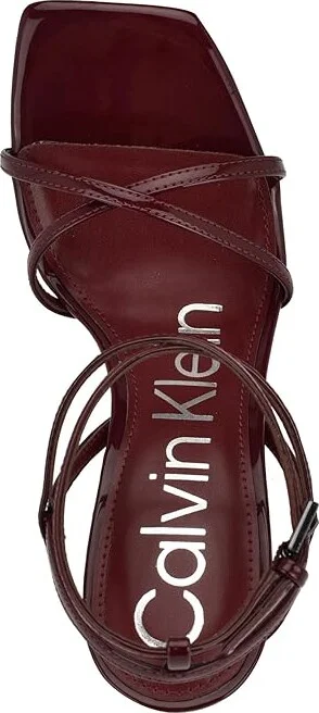 Calvin Klein Tegin Women's Shoes Dark Red Patent : 6 M, Synthetic - Image 2