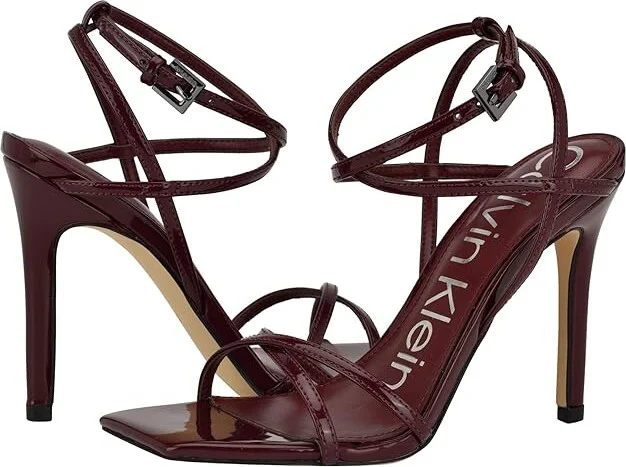 Calvin Klein Tegin Women's Shoes Dark Red Patent : 6 M, Synthetic