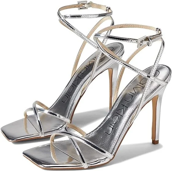 Calvin Klein Tegin Women's Shoes Silver : 5 M, Synthetic