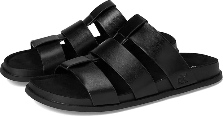 Calvin Klein Tempes Men's Flat Shoes Black : 12 M, Synthetic
