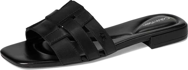 Calvin Klein Tessie Women's Sandals Black Leather : 6 M - Image 5