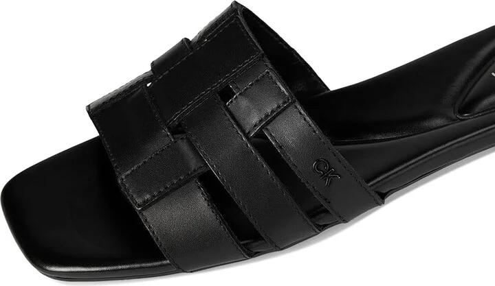 Calvin Klein Tessie Women's Sandals Black Leather : 6 M - Image 7