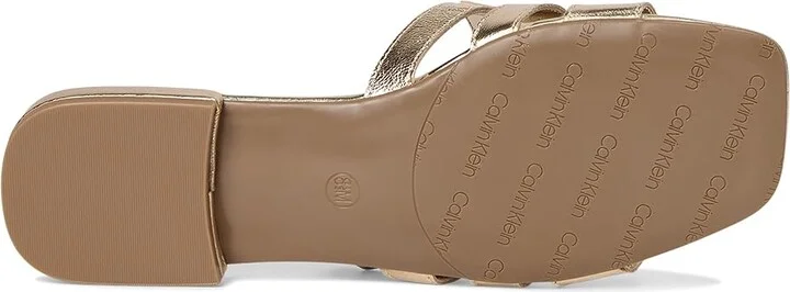 Calvin Klein Tessie Women's Sandals Gold Leather : 9 M - Image 3