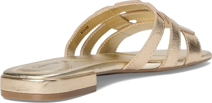 Calvin Klein Tessie Women's Sandals Gold Leather : 9 M - Image 4