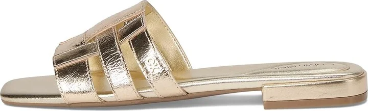 Calvin Klein Tessie Women's Sandals Gold Leather : 9 M - Image 6