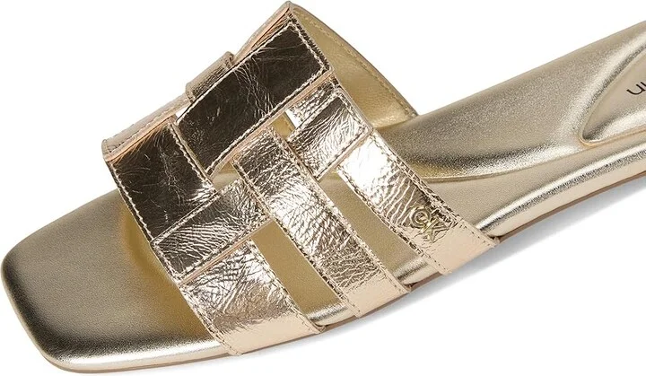 Calvin Klein Tessie Women's Sandals Gold Leather : 9 M - Image 7