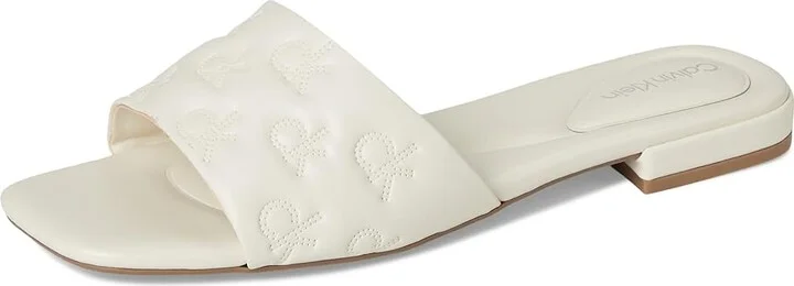 Calvin Klein Traven Women's Sandals Ivory : 9 M, Leather - Image 5