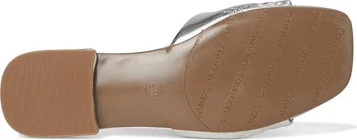 Calvin Klein Traven Women's Sandals Silver Metallic Leather : 7.5 M - Image 3