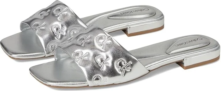 Silver Metallic Leather