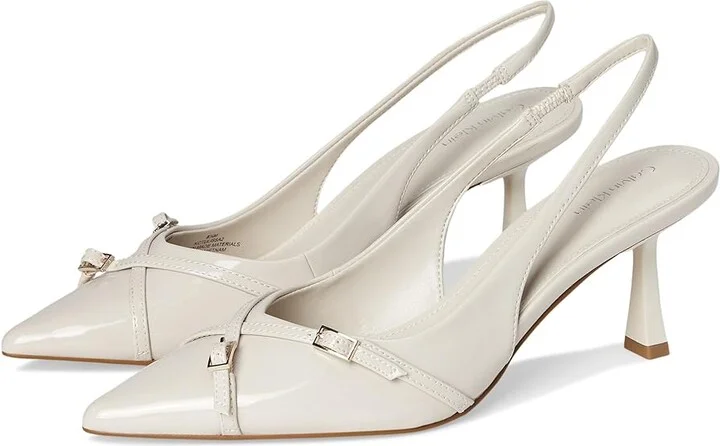 Calvin Klein Tulissa Women's Shoes Ivory Patent : 9 M, Synthetic