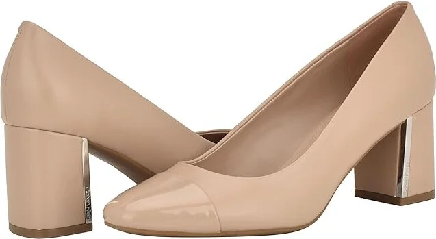 Calvin Klein Umelia High Women's Heels Light Natural : 9.5 M, Synthetic