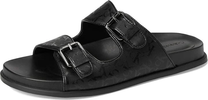 Calvin Klein Vibe Women's Sandals Black Saffiano Logo : 9 M, Synthetic - Image 5