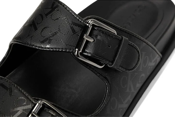 Calvin Klein Vibe Women's Sandals Black Saffiano Logo : 9 M, Synthetic - Image 7