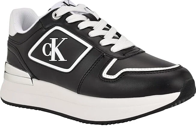 Calvin Klein Vidya Women's Shoes Black/White : 8.5 M, Leather - Image 5