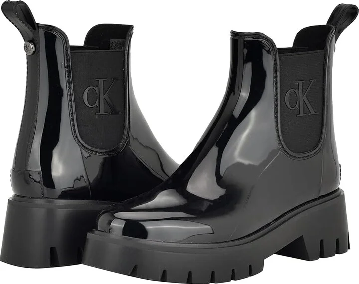 Calvin Klein Wende Women's Boots Black : 7 M, Rubber/Synthetic