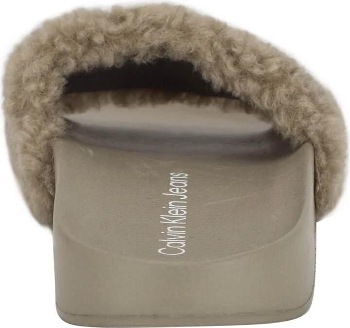 Calvin Klein Women's Amaya Fuzzy Slide Sandals - Image 3