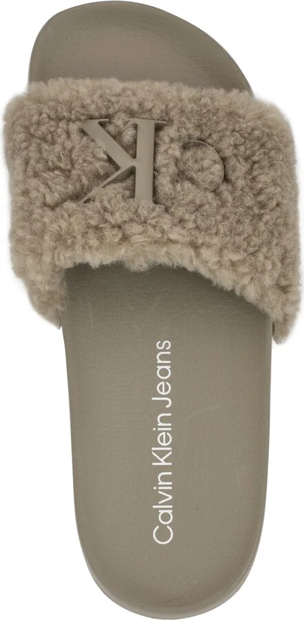Calvin Klein Women's Amaya Fuzzy Slide Sandals - Image 4