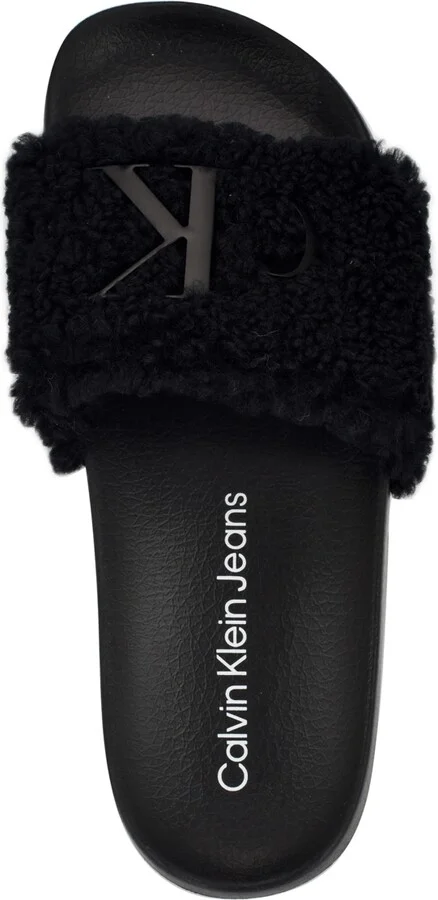 Calvin Klein Women's Amaya Fuzzy Slide Sandals - Image 8