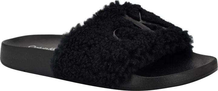 Black Shearling Logo