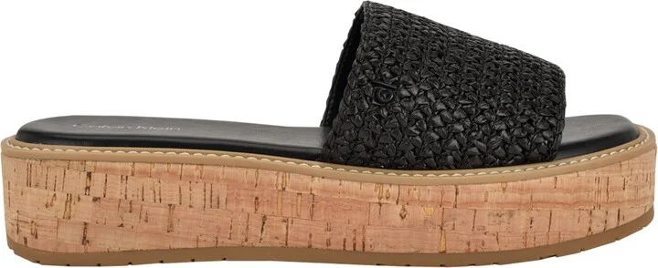 Calvin Klein Women's Arzelia Single Band Platform Slip-On Sandals - Image 10