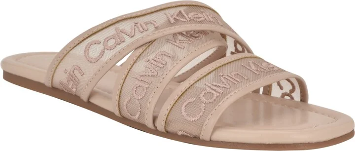 Calvin Klein Women's Bestina Strappy Logo Sandals