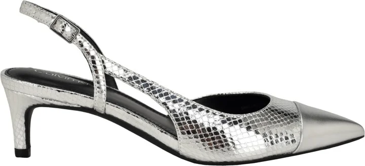 Calvin Klein Women's Dasta Kitten Heel Slingback Pumps - Image 10
