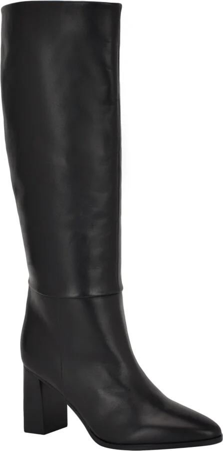 Calvin Klein Women's Dawna Block Heel Knee High Tall Shaft Boots
