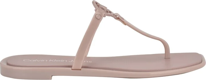 Calvin Klein Women's Edhen Logo T-Strap Flat Jelly Sandals - Image 6