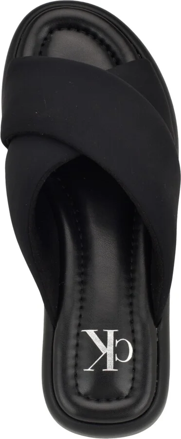 Calvin Klein Women's Evey Criss-Cross Slip-On Sandals - Image 4