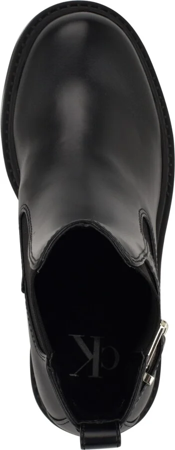 Calvin Klein Women's Fayth Block Heel Lug-Sole Booties - Image 9