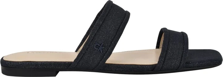 Calvin Klein Women's Felisa Double Band Slip-On Flat Sandals - Image 10