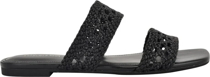 Calvin Klein Women's Florency Woven Slip-On Flat Sandals - Image 6