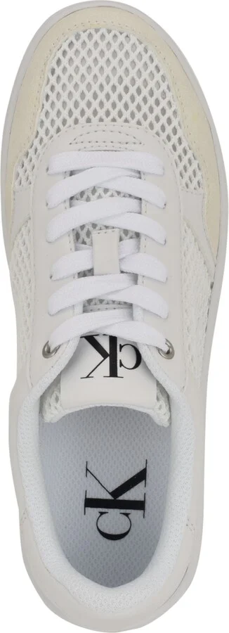 Calvin Klein Women's Heyra Logo Lace-Up Sneakers - Light Gray/White - Image 4
