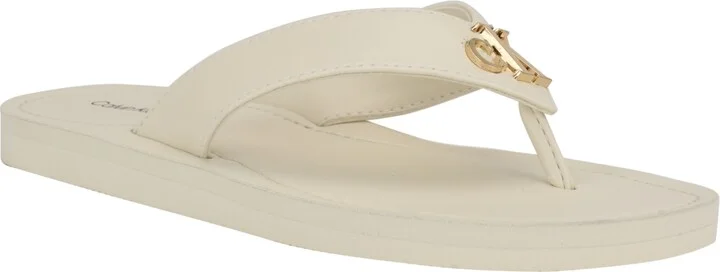 Calvin Klein Women's Jaimze Logo Thong Sandals