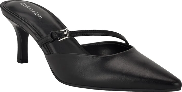 Calvin Klein Women's Jansy Buckle Strap Mid-Stiletto Pumps