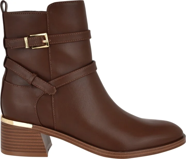 Calvin Klein Women's Jasen Buckle Strap Block Heel Booties - Image 2
