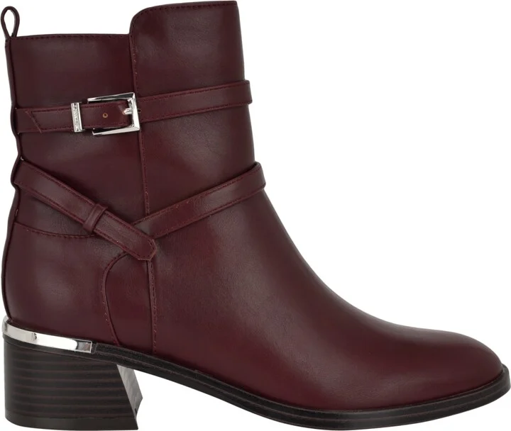 Calvin Klein Women's Jasen Buckle Strap Block Heel Booties - Image 6