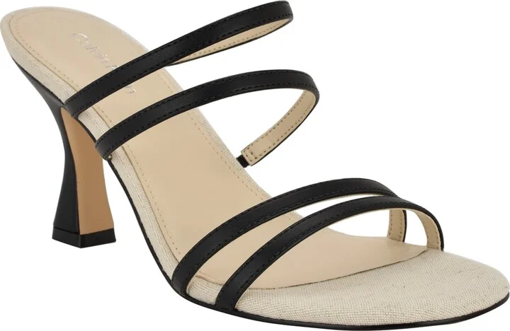 Calvin Klein Women's Jayla Strappy Tapered Heel Sandals