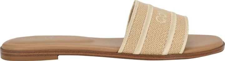 Calvin Klein Women's Kendell Flat Slip-On Sandals - Natural/Cream - Image 2