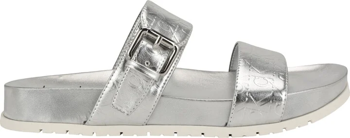 Calvin Klein Women's Landesa Double Band Flat Slip-On Sandals - Image 10