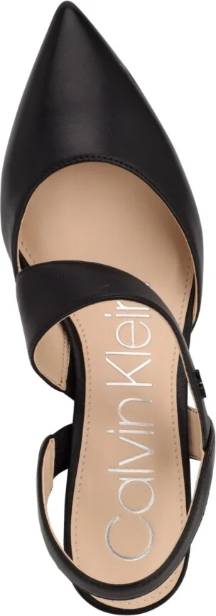 Calvin Klein Women's Larin Pointed Toe Slingback Asymmetrical Strap Pumps - Image 4