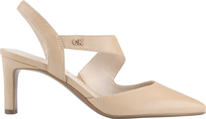 Calvin Klein Women's Larin Pointed Toe Slingback Asymmetrical Strap Pumps - Image 6