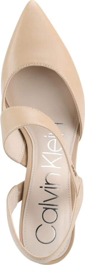 Calvin Klein Women's Larin Pointed Toe Slingback Asymmetrical Strap Pumps - Image 8