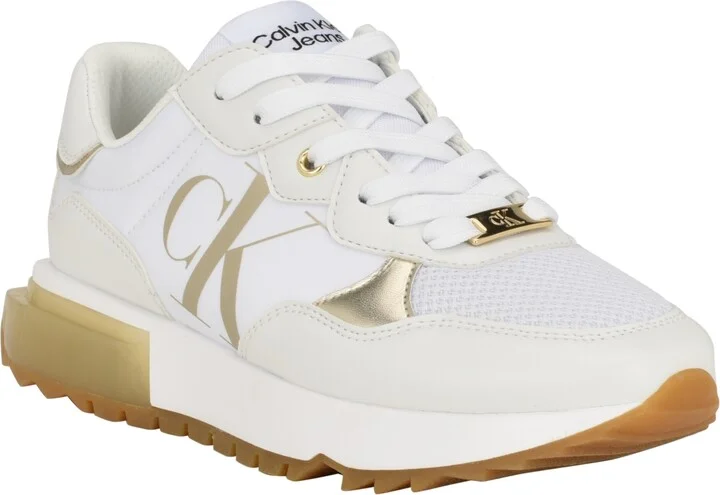 Calvin Klein Women's Magalee Casual Logo Lace-Up Sneakers