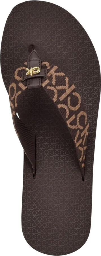 Calvin Klein Women's Meena Logo Platform Flip-Flop Sandals - Image 11