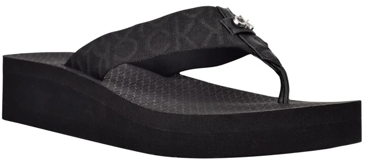 Calvin Klein Women's Meena Logo Platform Flip-Flop Sandals